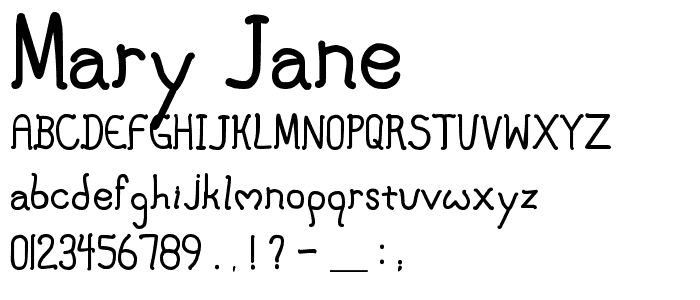 Mary Jane font
